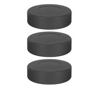 FUNOMOCYA 3pcs Adjustable Hardness Rubber Hockey Pucks for Ice Hockey Training Floor Practice Balls Matte Black PVC Puck Set for Indoor and Outdoor Use