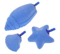 FUNOMOCYA 3pcs Aquarium Air Bubbler Decorative Bubble Stones for Fish Tank Sea Star Sea Snail and Shell Design Oxygen Enhancing Fish Tank Accessories