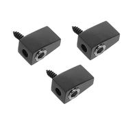 FUNOMOCYA 3pcs Black Brass Headless Electric Bass Guitar Locking Nut String Retainers Replacement Parts for Headless Guitar Accessories and Repair