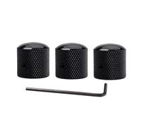 FUNOMOCYA 3pcs Black Dome Knobs for Electric Bass Guitar Volume Tone Control Knobs Guitar Parts Accessories