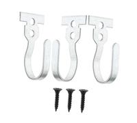 FUNOMOCYA 3pcs Curtain Door Hooks Wall Bracket Double Eye Cotton Drapery Hanging Hardware for Home Office Window Coverings Quick Install Versatile Secure Hold