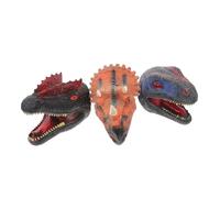 FUNOMOCYA 3pcs Dinosaur Hand Puppet for Soft Rubber Role Play Animal Puppets with Movable Mouths Safe Non Toxic Material Interactive Storytelling and Educational Play