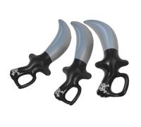FUNOMOCYA 3pcs Inflatable Pirate Swords Lightweight Blow Up Cutlass with Handle for Halloween Pirate Party Favors Cosplay Accessories