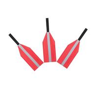 FUNOMOCYA 3pcs Kayak Safety Flags with Reflective Strips, High Visibility Red Tow Flags for Canoe and Paddle Board Travel, Sturdy Trailer and Bike Warning Accessories