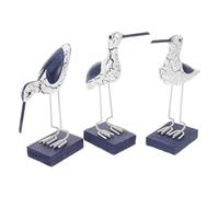 FUNOMOCYA 3pcs Mediterranean Style Wooden Seabird Ornaments Home Decor Nautical Photo Props for Living Office Capturing Seaside Charm