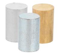 FUNOMOCYA 3pcs Metal Cylinder Set Aluminum Copper Iron Density Experiment Cylinders Science Teaching Aid for Specific Gravity Investigation Physics Lab Equipment