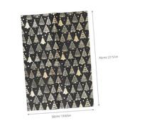 FUNOMOCYA 3pcs Metallic Holiday Wrapping Paper Black and Gold Foil Snowflake Christmas Tree Reindeer Pattern Tear-resistant Vintage Wrap for Xmas Party Celebrations