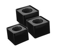 FUNOMOCYA 3pcs Microphone Logo Flags Black Mic Station Logo Cubes for Interviews Public Speaking Portable Professional Microphone Station Accessories