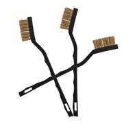 FUNOMOCYA 3pcs Mini Brass Wire Brushes Rust Removal Cleaning for Metal Surfaces Bricks Stoves and Sinks Dense Bristles for Efficient Dirt and Rust Removal Portable and Handheld Brushes