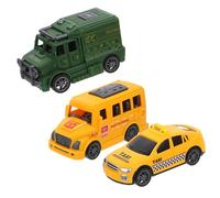 FUNOMOCYA 3Pcs Mini Pull Back Cars Lightweight Vehicles for Easy to Use Friction Powered Cars Travel Plaything for Boys