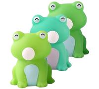 FUNOMOCYA 3pcs Mini Realistic Frog Squeeze Stress Relief Decompression for Adults Portable Sensory Fidget for Anger and Anxiety Management Strong Soft