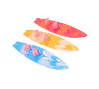 FUNOMOCYA 3pcs Mini Surfboard Model with Doll Boots Plastic Summer Beach Ornaments for Doll Scenes Birthday Party Decorations