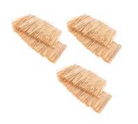 FUNOMOCYA 3pcs Miniature Roof Thatch Roll for Dollhouse Accessories, Faux Thatched Straw Roofing in Khaki Grass Material, Lightweight and Simple Installation for Home and Mini Roof