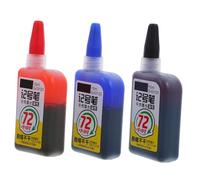 FUNOMOCYA 3pcs Oil Based Permanent Marker Inks Refill with Quick Dry Pigment for Smooth Writing Metal Glass Plastic Compatible with Various Permanent Markers for Artists Carpenters Craft Use