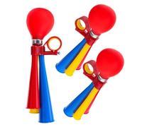 FUNOMOCYA 3pcs Portable Bike Air Horns Loud Manual Horn for Mountain Bikes for Adults and Teenagers Outdoor Bicycle Supply 3-Hole Design Random Color Random Color