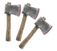 FUNOMOCYA 3pcs Realistic Bloody Axe Props Halloween Decorative Pirate Costume Accessories with Blood Effects for Haunted House Party and Easy to Up