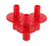 FUNOMOCYA 3pcs Red Plastic Double Head Cymbal Sleeves Drum Kit Stand Parts Hi-hat Clutch Replacement for Stable Performance and Quick Adjustment in Studio and Stage Use