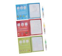 FUNOMOCYA 3pcs Reusable Water Book with Pens Non-Toxic Drawing Books for Painting Graffiti and Coloring Includes Underwater World Animal and Dinosaur Themes Safe and Practical for