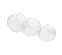 FUNOMOCYA 3pcs Succulents Terrarium Glass Vases Micro Landscape Slanted Mouth Containers for Indoor Plants Transparent Glass Holders for DIY Moss and Bromeliads Gardening