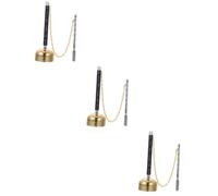 FUNOMOCYA 3pcs Temple Buddhist Accessory Wooden Fish Bell Chime Dharma Ritual Instrument Tool