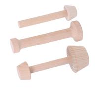 FUNOMOCYA 3pcs Wooden Egg Tart Molds Kitchen Accessory Tart Pastry Tamper for DIY Baking Compact Lightweight for Home Bakers