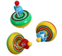 FUNOMOCYA 3Pcs Wooden Luminous Gyro for, Creative Spinning Tops Educational Early Learning, Suitable for Boys and, Random Color Random Color