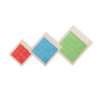 FUNOMOCYA 3Pcs Wooden Slide Number Puzzle for Educational Interactive Math Learning Safe Material Early Childhood Montessori Game for Boys and Age