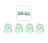 FUNOMOCYA 4 Pack Silicone Crochet Finger Protectors Guitar Fingertip Guards s Size for Ukulele Mandolin Banjo Relief