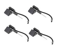 FUNOMOCYA 4 pcs Counter Pen with Stand and Chain Theft Security Desktop Gel Ink Pens Black Comfortable Grip Office Reception Desk Holder for Banks Hotels Retail Stores