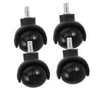 FUNOMOCYA 4 Sets Nylon PU Furniture Swivel Casters for Office Chair Sofa Desk Chair Smooth Rolling Replacement Wheels with Rotation Stable Support Modern Black Design