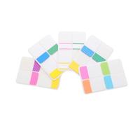FUNOMOCYA 400pcs Sticky Index Tabs with Half-adhesive Writable Surface Quick-drying Double-sided Page Markers for Notebooks Binders File Folders and Planners Book Tabs Kit for Students and