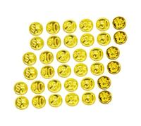 FUNOMOCYA 48Pcs Pirate Treasure Coins Plastic Play Coins for Adults Simulation Pirate-themed Party Props for Halloween Treasure Hunt Educational Counting