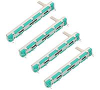 FUNOMOCYA 4Pcs 10K Dual Channel Linear Slide Potentiometer Fader for Dj Audio Mixer Volume Control Speaker Dimming Electronic Variable Resistor