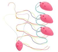FUNOMOCYA 4Pcs 6 Hole Beginner Ocarina Set for Children Musical Instrument for Boys and Girls Easy to Play Ocarina for Beginners Traditional Colorful Design