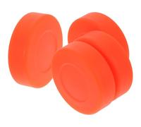 FUNOMOCYA 4pcs Adjustable Hardness Ice Hockey Pucks PVC Rubber Practicing Pucks for Roller Hockey Training and Competition High Density Lightweight Accessories in Orange