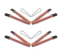 FUNOMOCYA 4pcs Adjustable Vintage Hawaiian Cotton Ukulele Strap Set - Woven Guitar Shoulder Belts for Banjo and Ukulele, Comfortable Cotton Sling for Musicians and Travel Use