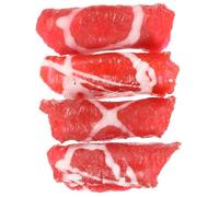 FUNOMOCYA 4pcs Artificial Meat Roll Fake Meat Prop Realistic Food Model PVC Decorative Display for Party Kitchen Photography Exhibition