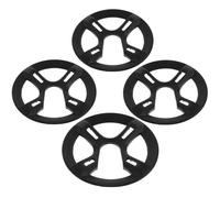 FUNOMOCYA 4pcs Bicycle Sprocket Cover Chainring Protector Black 4-Hole Square Screws Bike Chain Guard for Mountain, Road, and Electric Bikes Crankset Chain Wheel Cover