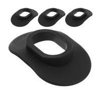 FUNOMOCYA 4Pcs Black Silicone Scuba Diving Regulator Mouthpiece with Lip Guard, Non-Bite Soft Flexible Snorkel Mouthpiece Cover, Replacement Accessory for Standard Diving Regulators,