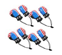 FUNOMOCYA 4pcs Boxing Gloves Pendant with American Flag Pattern Lightweight Hanging Ornaments for Car Mirror Holiday Party Decoration Sports Themed Souvenir Gift