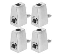 FUNOMOCYA 4pcs Brass String Lock Locking Nut for 4-string Headless Electric Bass Guitar Bridge with Wrench - Bass String Retainer Clamp for Tuning Stability