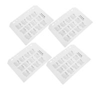 FUNOMOCYA 4PCS Calendar Dividers Frosted PP Plastic Index Tabs Matte Finish Binder Inserts for Date Organization Flexible Open Ring Design for Work Study Planner Protection
