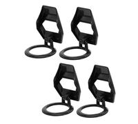 FUNOMOCYA 4pcs Car Ignition Push Button Start Cover, Zinc Alloy Engine Start Stop Button Protective Cap for Suvs, Black Decorative Car Interior Accessory