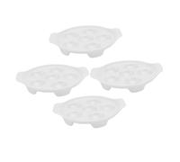 FUNOMOCYA 4pcs Ceramic Snail Plate French Escargot Dish Porcelain Baking Serving Tray for Dinner Parties Egg Platter