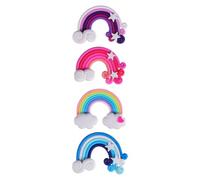 FUNOMOCYA 4pcs Diamond Picture Fixator, Diamond Picture DIY Locator, Easy to Fix, Help Complete Point Drilling, Lightweight Plastic, Rainbow Shape, DIY for Adults