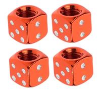 FUNOMOCYA 4pcs Dice Style Car Tire Valve Stem Caps Leak Lightweight Aluminum Valve Covers for Trucks and Cars Installation Durable and Vibrant Wheel Accessories