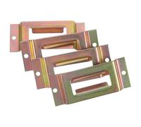 FUNOMOCYA 4pcs E-track Tie down Rail Slot Replacement Single Slot Heavy Duty Zinc-plated Metal Tie down Anchor Plates for Truck Bed Cargo Fastening Straps