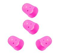 FUNOMOCYA 4pcs Finger Sleeves Protectors for Guitar Silicone Fingertip Guards Relief Comfortable Reusable for Ukulele Banjo Mandolin