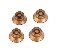 FUNOMOCYA 4pcs Golden Rotary Guitar Knobs Set Volume Tone Control Caps Replacement for Electric Guitar Parts Compatible with Rock and Acoustic Models