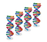 FUNOMOCYA 4pcs Human Genes Model Educational Kit Double Helix Structure DIY Assembly Biological Teaching Tool for Classroom Science Learning and Gene Study